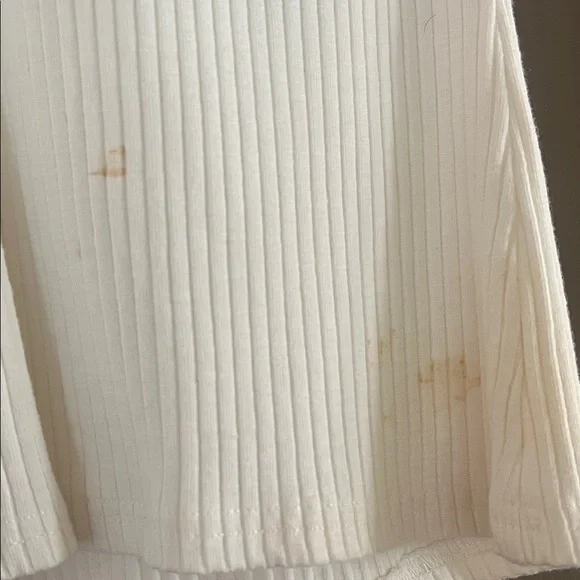 White Ruffled One-Shoulder Ribbed Tank Top - Picture 4 of 4